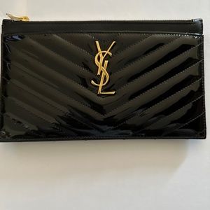 Saint Laurent monogram quilted zip pouch
